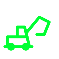 Heavy equipment transport icon