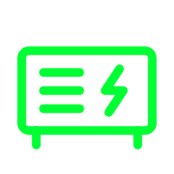Industrial generator transport icon